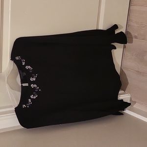 Black beaded Ann Taylor top